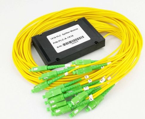 100 * 80 * 10mm θραύστης PLC οπτικών ινών 1 X 16 SM LSZH